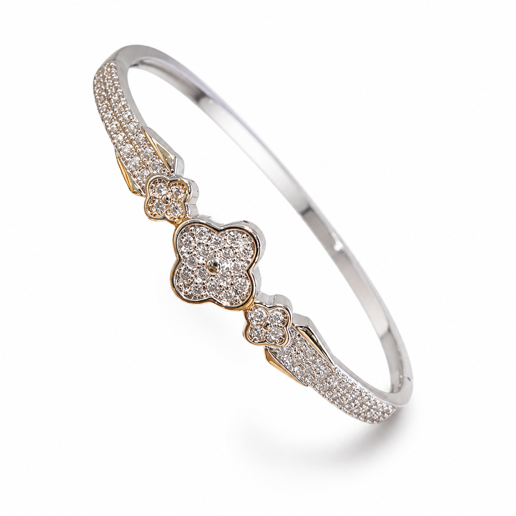 Floral Diamond Bangle
