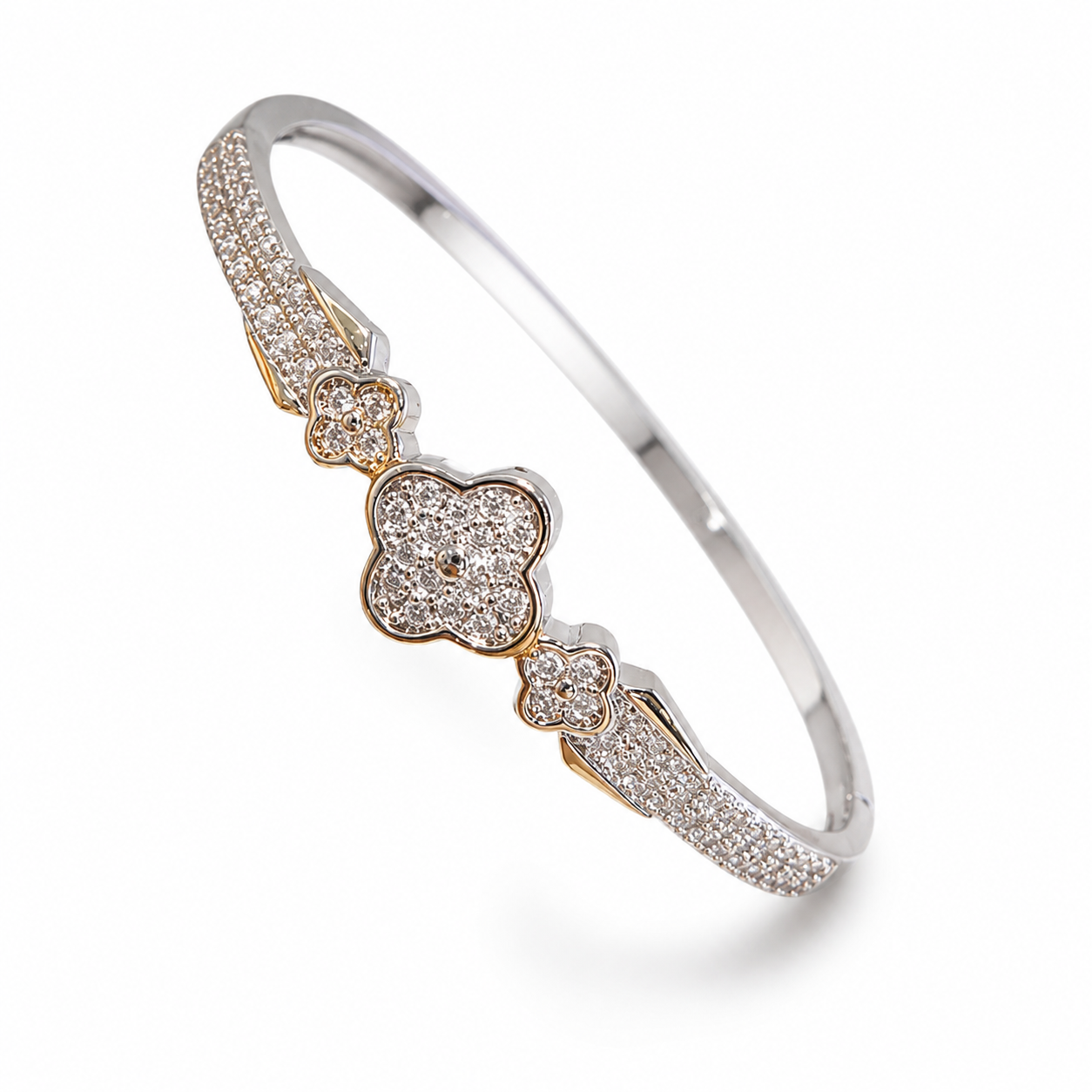 Floral Diamond Bangle