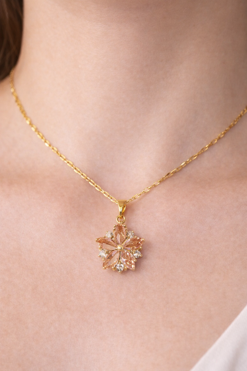 Blush Petal Necklace